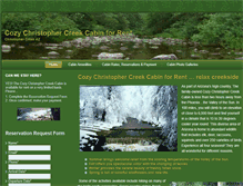 Tablet Screenshot of christophercreekcabin.com